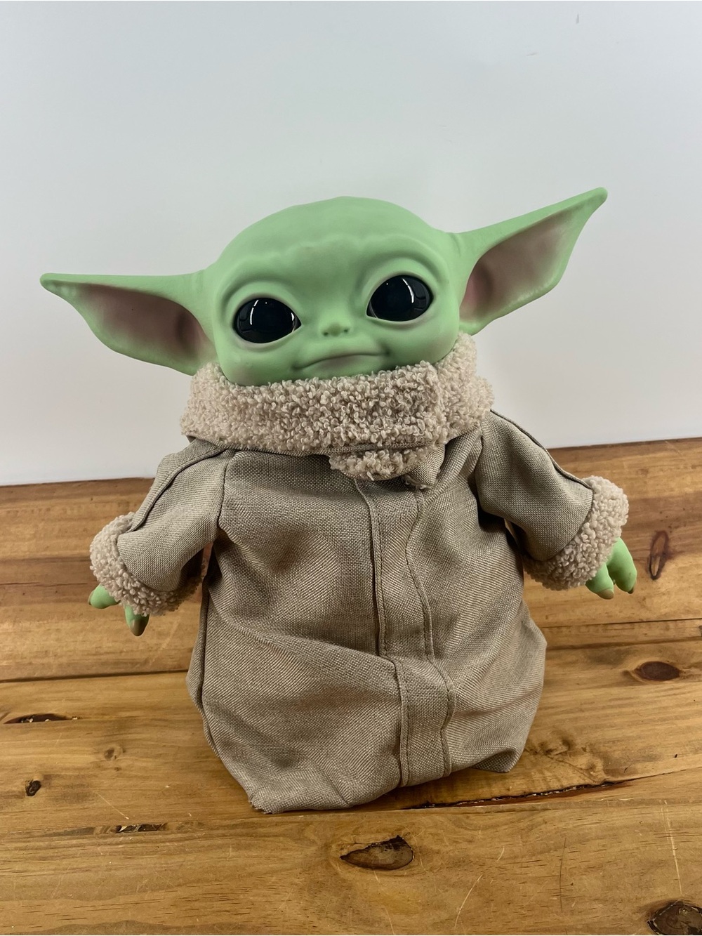 Grugu From Mandalorian Green Plush Character Doll with Beige Coat